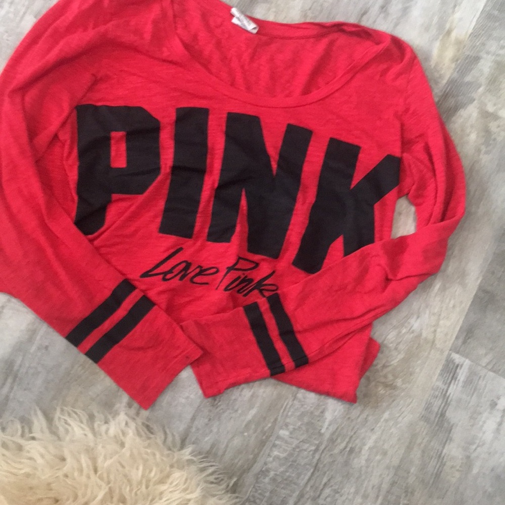 Red shirt from pink